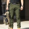 SANSIWU Men's Fashion Cargo Pants, Multiple Pockets, Waterproof, Casual Athletic Slim-Fit Stretch Outdoor Sweatpants, Army Green, 3XL view 3