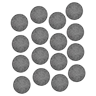 VINTORKY Round Plastic Drainage Hole Mesh for Flower Pots, 100 Pieces, Black