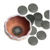 VINTORKY Round Plastic Drainage Hole Mesh for Flower Pots, 100 Pieces, Black view 4