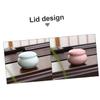 3-Piece Empty Ceramic Containers for Lip Gloss and Blush view 2