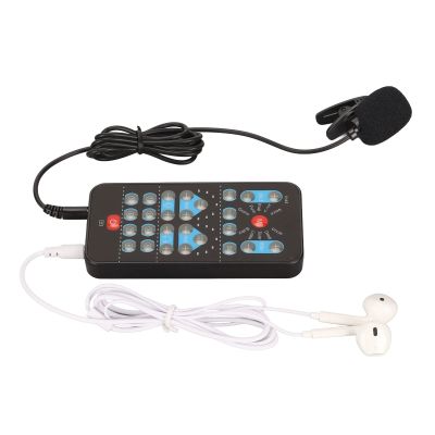 Portable Handheld Voice Changer with 8 Sound Effects, ABS, Black