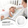 Baby Powder Puffs for Babies and Children, Set of 2, Portable, White view 2