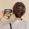 Vintage Hair Clips for Women, Solid Hollow Oval Simple Twist Hair Jewelry, Headband, Hairpin, Fashion Hair Accessory (3) view 4