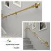 Modern Gold Stair Railing, Wall-Mounted, 240 cm view 4