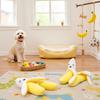 Cldaisy 3-Pack Yellow Banana Plush Squeaky Toys for Puppies view 2