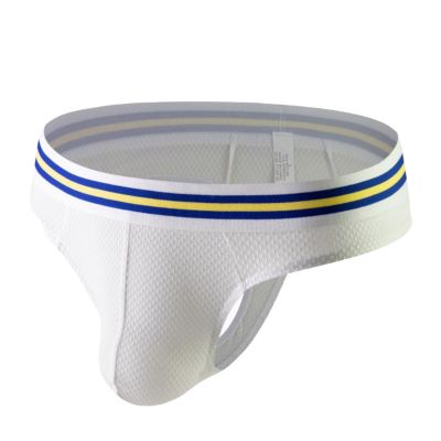 ZC8bdbd Gay T-Back Underwear for Men, Thong G-String Sissy Jockstrap, Breathable Pouch Bikini, White/Luxurious Garden, Large