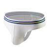 ZC8bdbd Gay T-Back Underwear for Men, Thong G-String Sissy Jockstrap, Breathable Pouch Bikini, White/Luxurious Garden, Large view 1