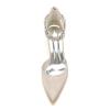 JZWBLDS Women's Satin Kitten-Heel Bridal Shoes, Pointed Toe, Rhinestone Ankle Strap, Black, EU 35 view 3