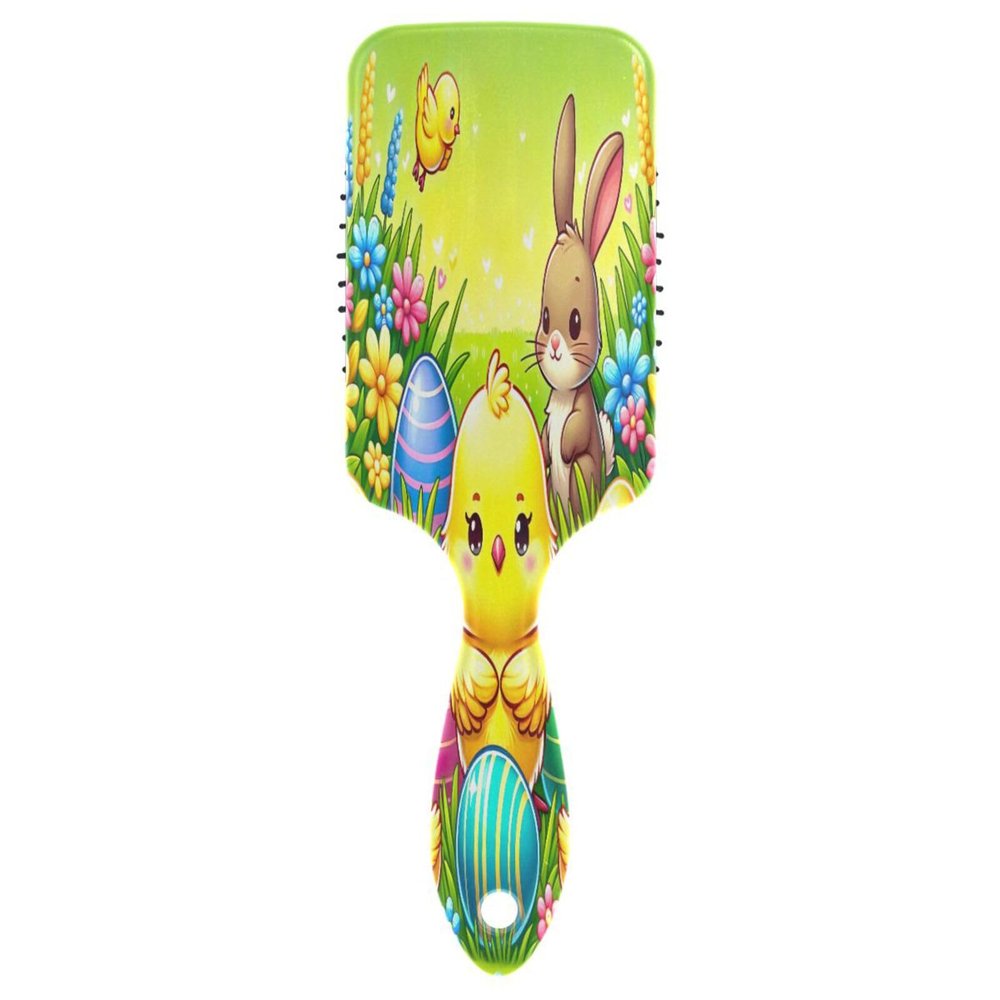 Cute Chick Easter Green Air Cushion Detangling Brush
