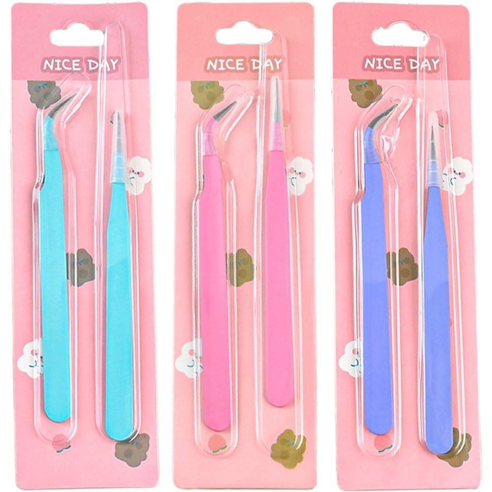 Wudaizhi 6-Piece Portable Sticker Tweezers Set