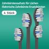 Lächen Replacement Brush Heads, Medium Bristles, Compatible with All Lächen Electric Toothbrushes, W161 Black, 4 Pack view 3