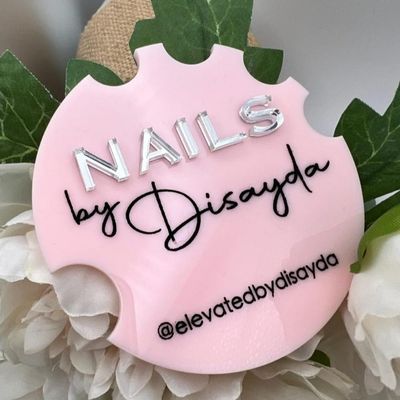 Personalized Acrylic Nailfie Disc, Pink, 10 cm