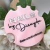 Personalized Acrylic Nailfie Disc, Pink, 10 cm view 1