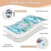 Green Peach Spring Bunny Waterproof Washable Bed Pads, Non-Slip Potty Training Mat, 52 x 34 in view 3