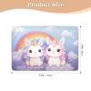 Rainbow Unicorn Waterproof Bed Pad, Sky Violet, Highly Absorbent, for Potty Training and Baby Cribs, 132.1 x 86.4 cm (L x W) view 2