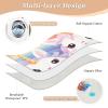 Rainbow Unicorn Waterproof Bed Pad, Sky Violet, Highly Absorbent, for Potty Training and Baby Cribs, 132.1 x 86.4 cm (L x W) view 3