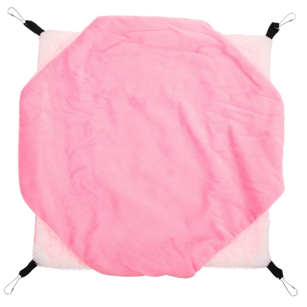 HAPINARY Flannel Hammock for Small Animals, Pink