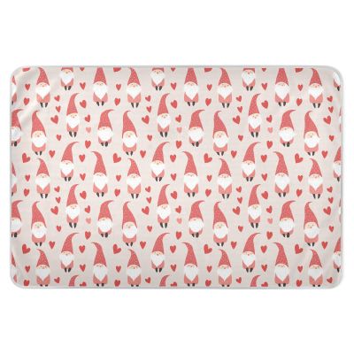 Baby Bed Pad "Happy Valentine's Dwarf," Soft, Absorbent, for Changing and Travel, 132.1 x 86.4 cm (L x W)