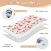 Baby Bed Pad "Happy Valentine's Dwarf," Soft, Absorbent, for Changing and Travel, 132.1 x 86.4 cm (L x W) view 3