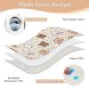 Cute Rabbit Toddler Waterproof, Leakproof, Quick-Dry Crib Pad, Brown, 132.1 x 86.4 cm (L x W) view 3