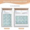 Blue and Green Small Flower Waterproof Diaper Mats, Portable Pee Pads for Babies and Toddlers, 132 cm L x 86 cm W view 4