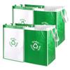 Qerwsdty 4-Piece Recycling Bags for Kitchen Waste Sorting, Waterproof Compartment Containers view 4