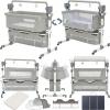 Nine point nine Convertible Folding Baby Bedside Crib with Wheels, Co-Sleeping Crib, 5 Swing Speeds, Light Gray view 1