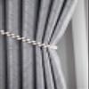 Tolldek 2-Piece Long Blackout Curtain Set, Solid Gray, 40.2 x 84.3 in view 2