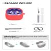Red Silicone Protective Case for JBL Tune Beam 2 Earbuds with Keychain, Cleaning Kit and Lanyard view 3