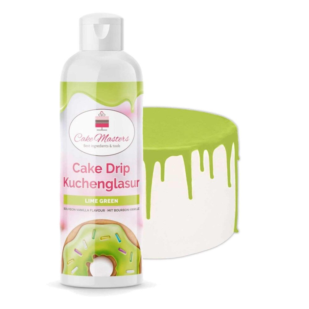 Cake-Masters Cake Drip Lime Green, 250 g | Vanilla Flavor | For Drip Cakes, Cupcakes & Cookies