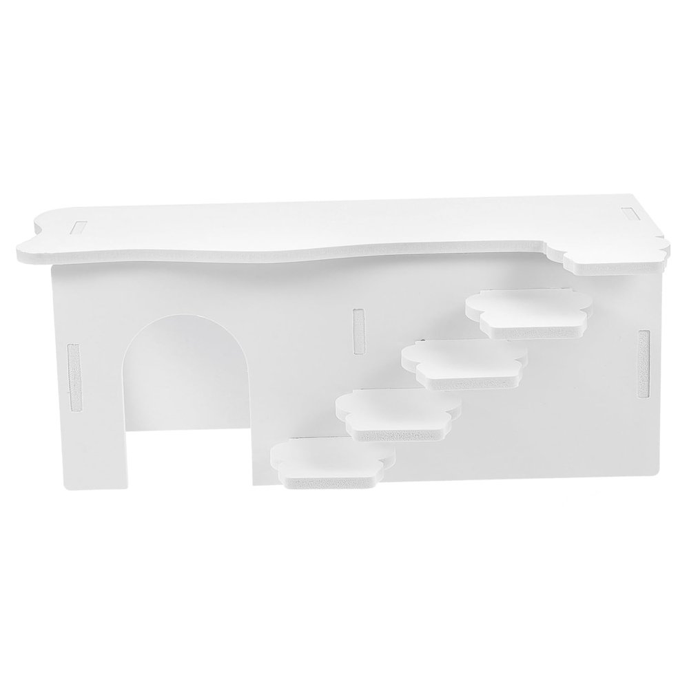 GANAZONO Plastic Hamster House with Ladder, 2 Pieces, PVC Small Pet Hideaway and Playhouse for Hamsters and Guinea Pigs