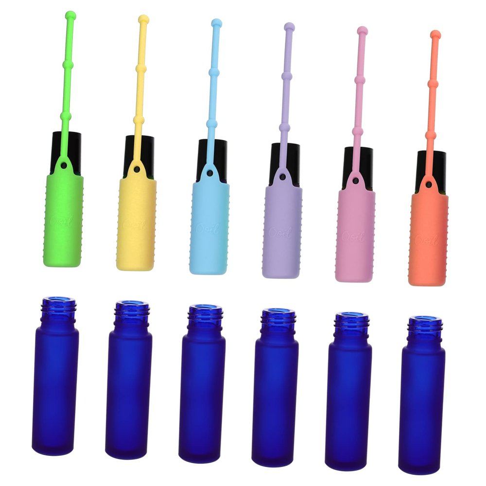 Happyyami 10ml Glass Roller Bottle Set with Stainless Steel Ball