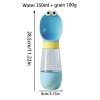Dog Water Bottle, Pet Dispenser, Puppy Food Container, Blue view 2