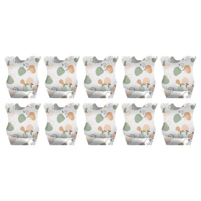 Lunaobrik Bib Set, Drool Bibs, Food Catcher Bibs, Set of 10