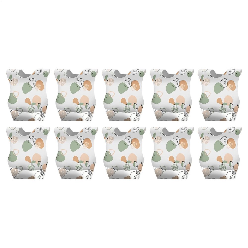 Lunaobrik Bib Set, Drool Bibs, Food Catcher Bibs, Set of 10