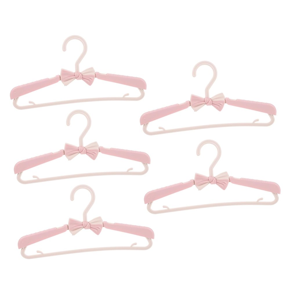 Plastic Baby Clothes Hangers, 5-Pack, Pink