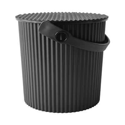 Yawata Kasei Celtevier Mini Bucket, Small Storage Organizer, Omni UTI Baby, Natural Black, 12 x 11.2 x 11.7 cm, 0.7 L, Omnioutil Baby Neutral
