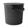 Yawata Kasei Celtevier Mini Bucket, Small Storage Organizer, Omni UTI Baby, Natural Black, 12 x 11.2 x 11.7 cm, 0.7 L, Omnioutil Baby Neutral view 1