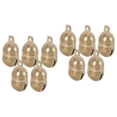 Lurrose 2 Sets of 5 Yellow Mini Bell Charms for Pet Collars