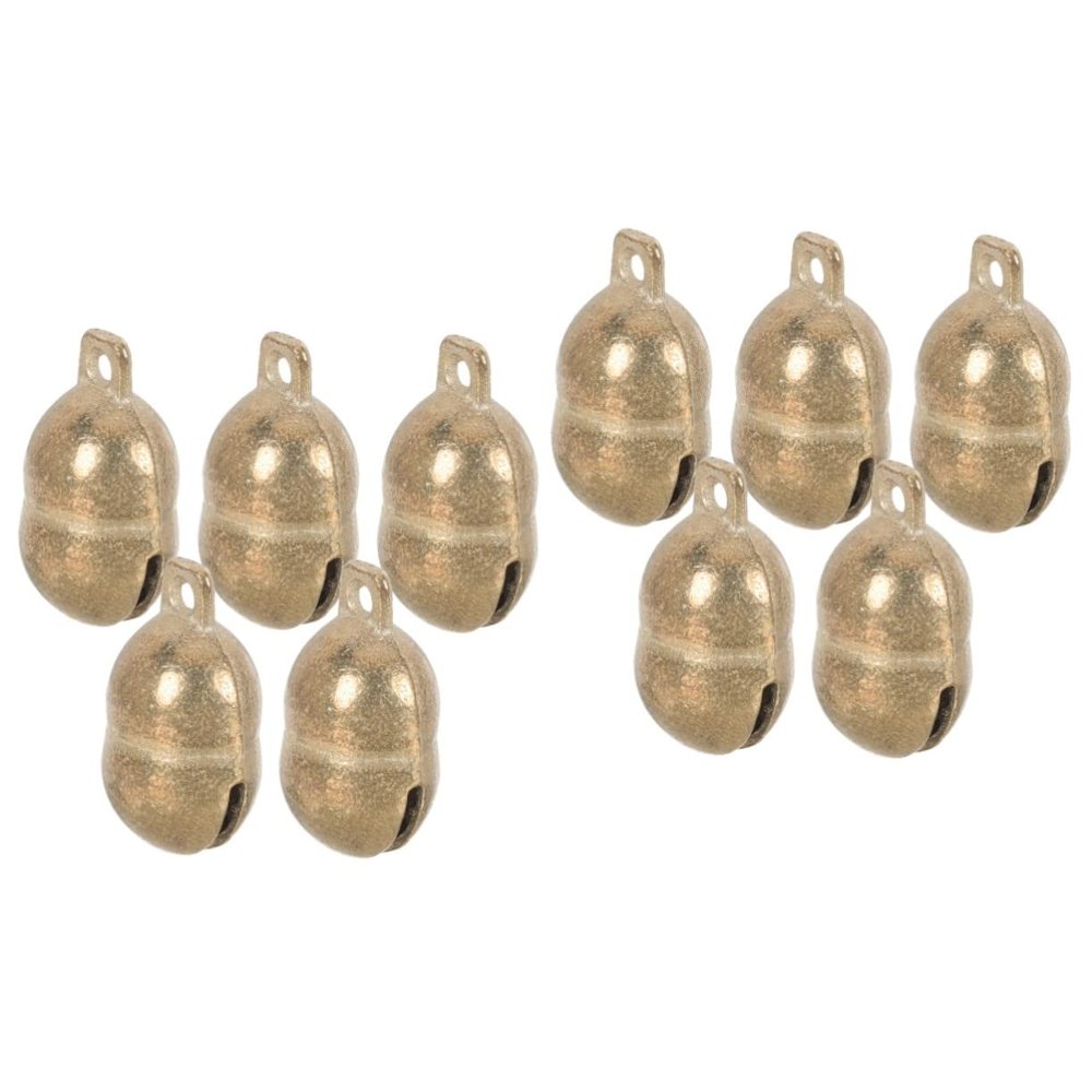 Lurrose 2 Sets of 5 Yellow Mini Bell Charms for Pet Collars
