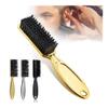 ERQIAO Soft Hair Brush, Scalp Styling Comb, “Male God” Back-of-Head Brush, Haircut, Neck and Beard Brush, Salon Barber Tools (Silver, 3 Pieces) view 2