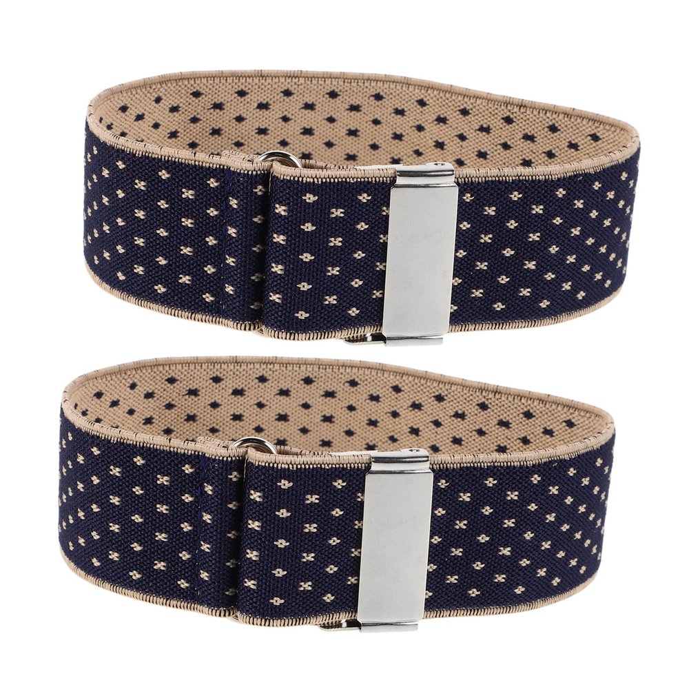 Non-Slip Shirt Sleeve Garters for Women and Men, 1 Pair, Blue