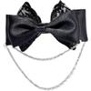 Lpitoy Gothic Lace Hair Bow Clips for Women view 1