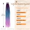 1 x Colorful Braided Ponytail Hair Extension, 61 cm, Synthetic Braid with Elastic Band, for Women and Girls (P54) view 4