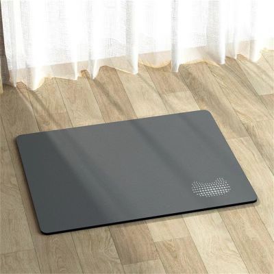 Hixingo Pet Food Mat for Dogs and Cats, Absorbent Non-Slip Washable Bowl Mat, Cat Print, 30 x 40 cm