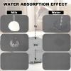 Hixingo Pet Food Mat for Dogs and Cats, Absorbent Non-Slip Washable Bowl Mat, Cat Print, 30 x 40 cm view 2