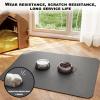 Hixingo Pet Food Mat for Dogs and Cats, Absorbent Non-Slip Washable Bowl Mat, Cat Print, 30 x 40 cm view 3