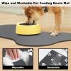 Hixingo Pet Food Mat for Dogs and Cats, Absorbent Non-Slip Washable Bowl Mat, Cat Print, 30 x 40 cm view 4