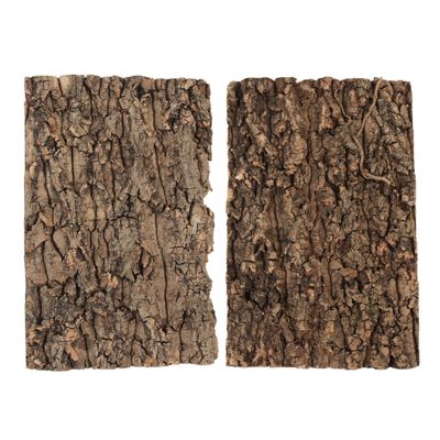 INOOMP Terrarium Decoration Tree Bark, 2-Piece Set for Spiders and Lizards
