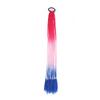1 x Colorful Braided Ponytail Hair Extension, 61 cm, Synthetic Braids with Elastic Band, for Women and Girls (P48) view 1